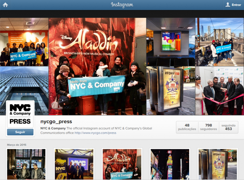 NYC  Company lana perfil no Instagram
