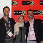 Diogo Caldeira, Tati Isler e Marcelo Marques, da South African Tourism