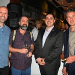 Mauricio Oliveira, da Trilhas e Aventuras, Declev Reynier, do Turista Profissional, com Carlo Carbone e Christian Tanzler, do visitBerlin