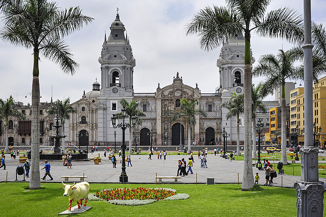 A praa das Armas, em Lima, capital peruana