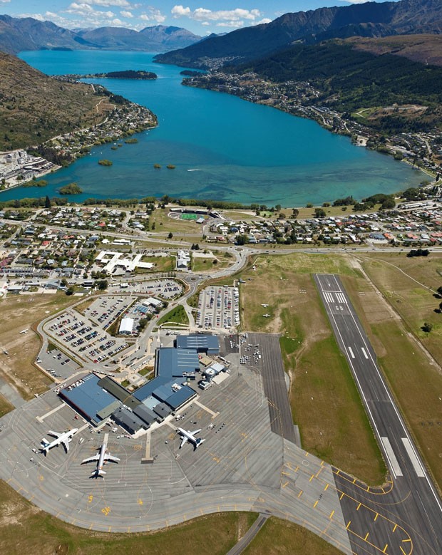 O aeroporto de Queenstown, na Nova Zelândia (Foto: TNZ/Divulgação)