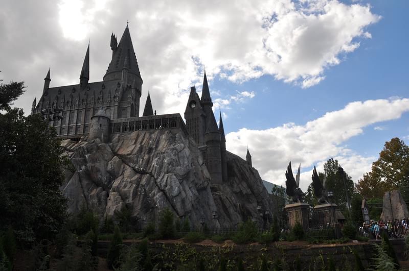 O castelo de Hogwarts, em Hogsmeade