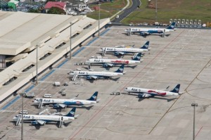 Aeronaves no pteo do Aeroporto de Viracopos (Foto: Gianfranco Panda Beting)