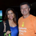 Mercelle Nogueira, da DF Turismo, e Ronaldo Ribeiro, da CVC