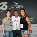 Ana Mena, da Pride Turismo, Ronaldo Coelho, da Ancoradouro, e Andrea Ferrari, da BTS Business Travel