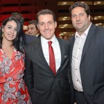 Rodolfo Bittencourt Andrade, da GL events, com Luciana Fernandes e Vitor Bauab, do ME