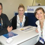 Jason von Elgg e Katherine Whelan, da AirLink, com Macarena Infante, da Travelite