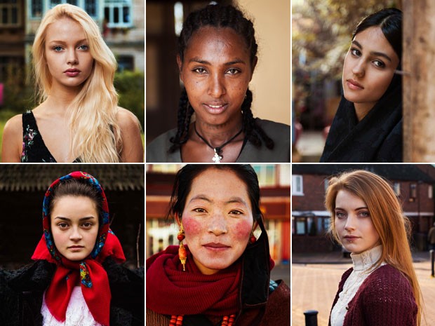 Mulheres anônimas de vários países clicadas pela fotógrafa Mihaela Noroc para o 'Atlas da Beleza' (Foto: Mihaela Noroc/Divulgação)