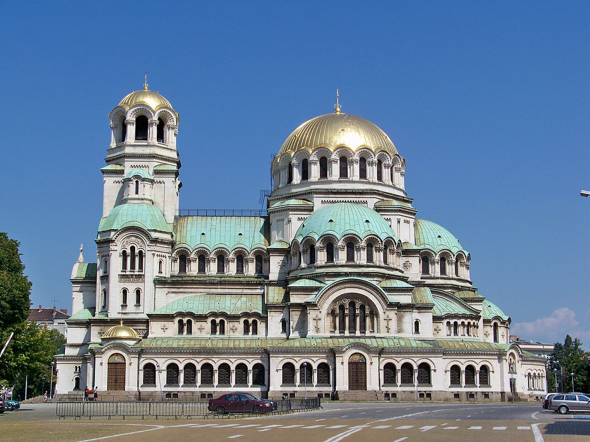 Vista da Catedral ortodoxa Alexander Nevsky 
