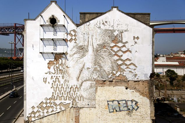 Grafite em prdio de Lisboa em foto da plataforma Underdogs