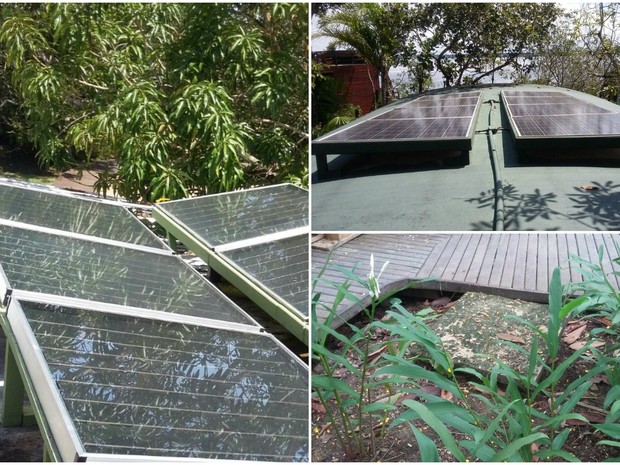 Placas de energia solar e fossas biodegradáveis são usadas para diminuir impactos ambientais   (Foto: Divulgação/Mirante do Gavião)