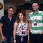 Antonio Cunha, da Sea Side Turismo, Daniela Adario, da Neo Turismo, e Daniel Barros, da Sintonia Turismo