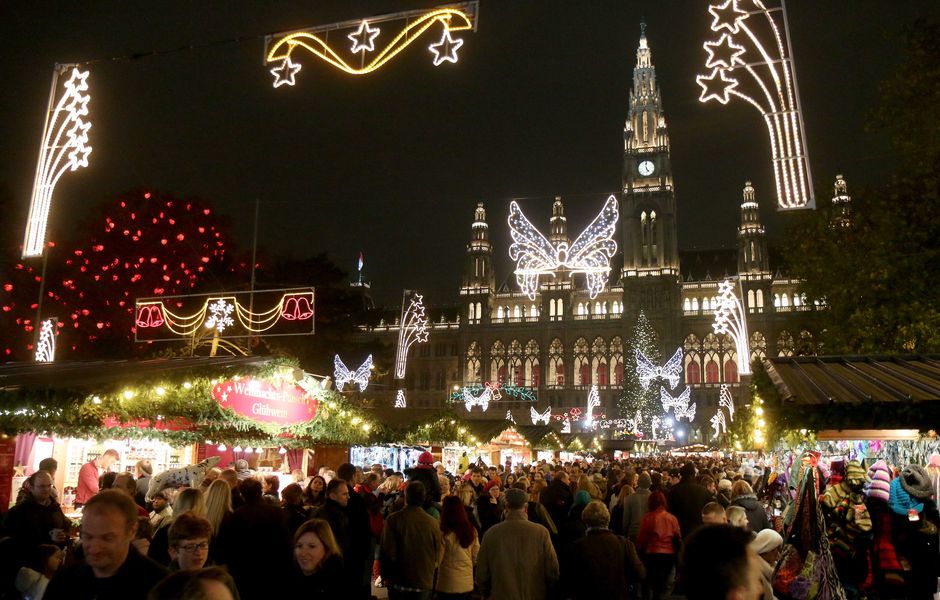 Mercado de Natal em Viena, na ustria