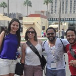 Thais Rocha, Pamela Correia, Alesson Porto e Glephson Fernandes, da Azul Viagens, no Universal Studios