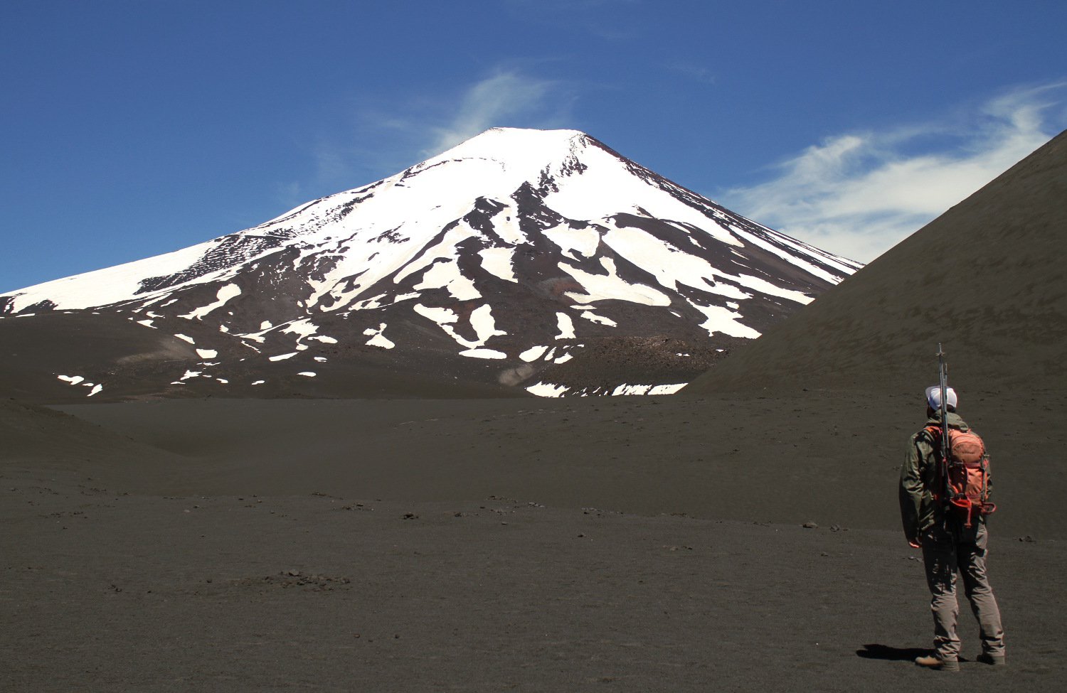 Vista do vulco Lonquimay, no sul do Chile 