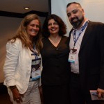 Jussara Haddad, do Visit USA, entre Mari Masgrau e Anderson Masetto, do ME