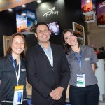 Fernanda Harada, Douglas Araujo e Esra Serpen Coelho, da Turkish Airlines
