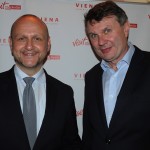 Norbert Kettner, CEO do Vienna Tourism Board, e Burkhard Kieker, do visitBerlin
