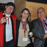 Andy Nef, da Swiss Travel System, Paola Kreutzer, da FRT, e Jose Cunha, da Tumlare