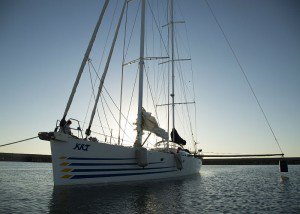O veleiro Kat, construdo especialmente para a Expedio Oriente (Famlia Schurmann/Pedro Nakano)