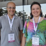 Ricardo Melo, da Provance Turismo, com Marina Moraes, da Catedral Viagens