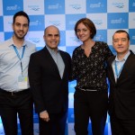 Michel da Rocha, da Aerolíneas, Nelson de Oliveira e Marcia Pelegrini, da CWT, e Ivan Blanco Cadahia, da Aerolíneas Argentinas