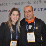 Renata Mirandola, da Delta, e Vitor Hugo Nascimento, da Gol