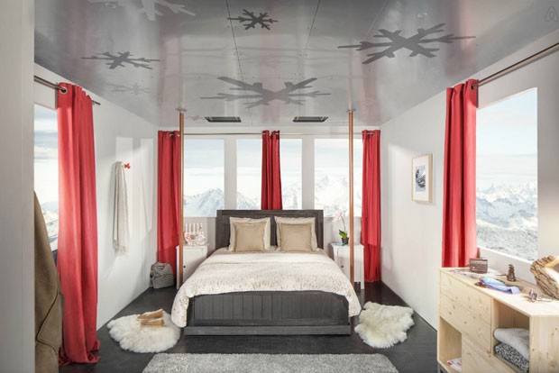 O bondinho será transformado em quarto para até quatro pessoas (Foto: Airbnb/Divulgação)