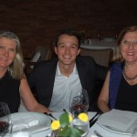 Willian Pilvirenti, da Leading Hotels, com Ilaine Schultz e Elisabet Fleck, da OP Turismo