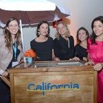 Juliana Baraldi, Camila Anauate, Flavia Silva, Daniela Schmitz, do Visit California, com Marina Person