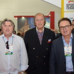 Leonel Pavan, Secretario de Turismo de Santa Catarina, Michel Tuma Ness, da Fenactur, e Vinicius Lummertz, presidente da Embratur