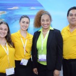 Jessica Oliveira, Juanita Gomez, Raquel Carey e Victor Manjarres, do Turismo de Bahamas