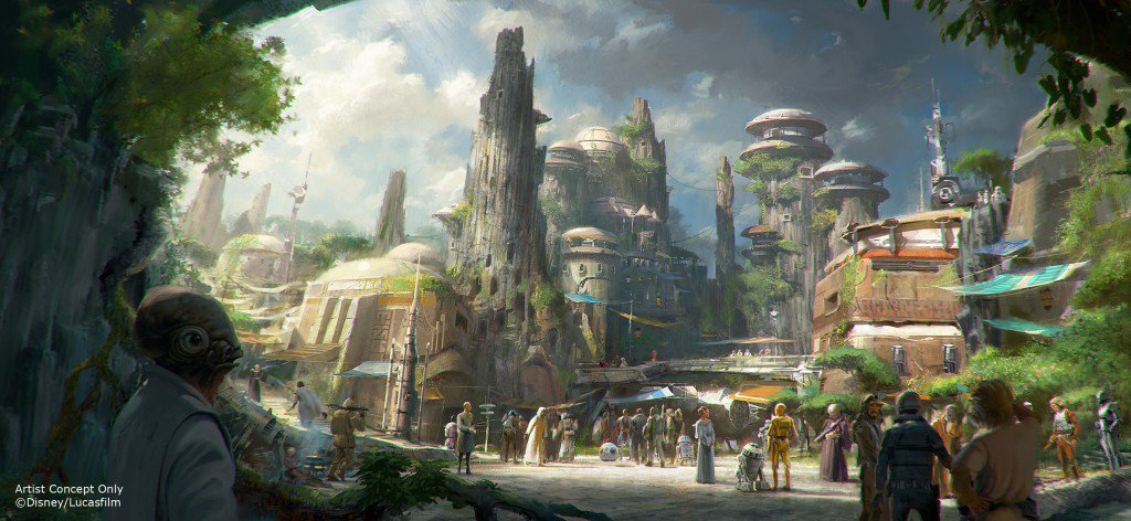 Star Wars-Themed Lands Coming to Disney Parks  Walt Disney Company Chairman and CEO Bob Iger announced at D23 EXPO 2015 that Star Wars-themed lands will be coming to Disneyland park in Anaheim, Calif., and Disneys Hollywood Studios in Orlando, Fla., creating Disneys largest single-themed land expansions ever at 14-acres each, transporting guests to a never-before-seen planet, a remote trading port and one of the last stops before wild space where Star Wars characters and their stories come to life.  These authentic lands will have two signature attractions, including the ability to take the controls of one of the most recognizable ships in the galaxy, the Millennium Falcon, on a customized secret mission, and an epic Star Wars adventure that puts guests in the middle of a climactic battle. (Disney Parks)
