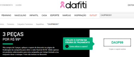 Sex discrimination Unarmed Vandalize Dafiti tem 3 sapatilhas por R$ 99 reais com uso de cupom especial