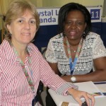 Aline Freitas, da MK Travel, e Christine Mwinike, da Crystal Lodges Uganda