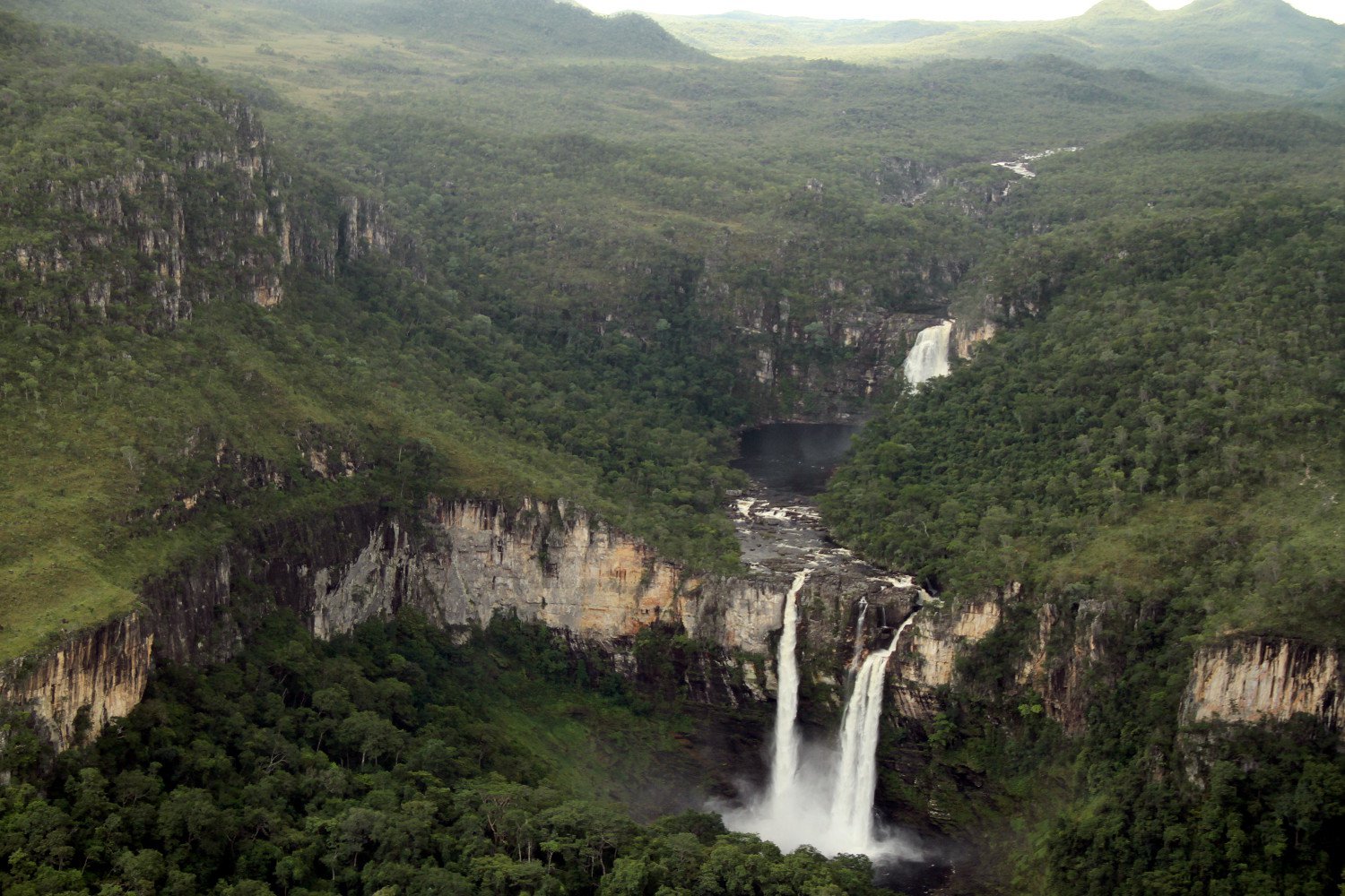 Vista do do salto do Rio Preto, no Parque Nacional da Chapada dos Veadeiros