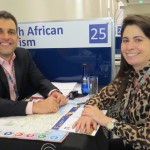 Marcelo Marques, da South African Tourism, e Samantha Machado, da TGK Travel