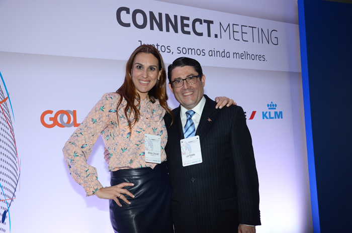 Adriana Cavalcanti, da Air France/KLM, e Luiz Teixeira, da Delta
