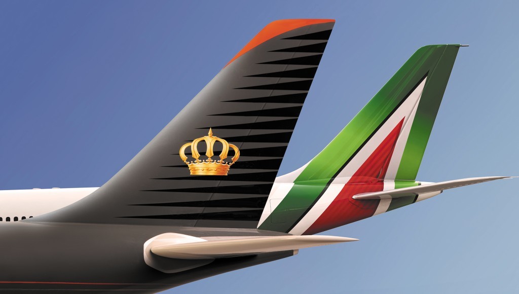 Alitalia e Royal Jordanian estabelecem um acordo de codeshare