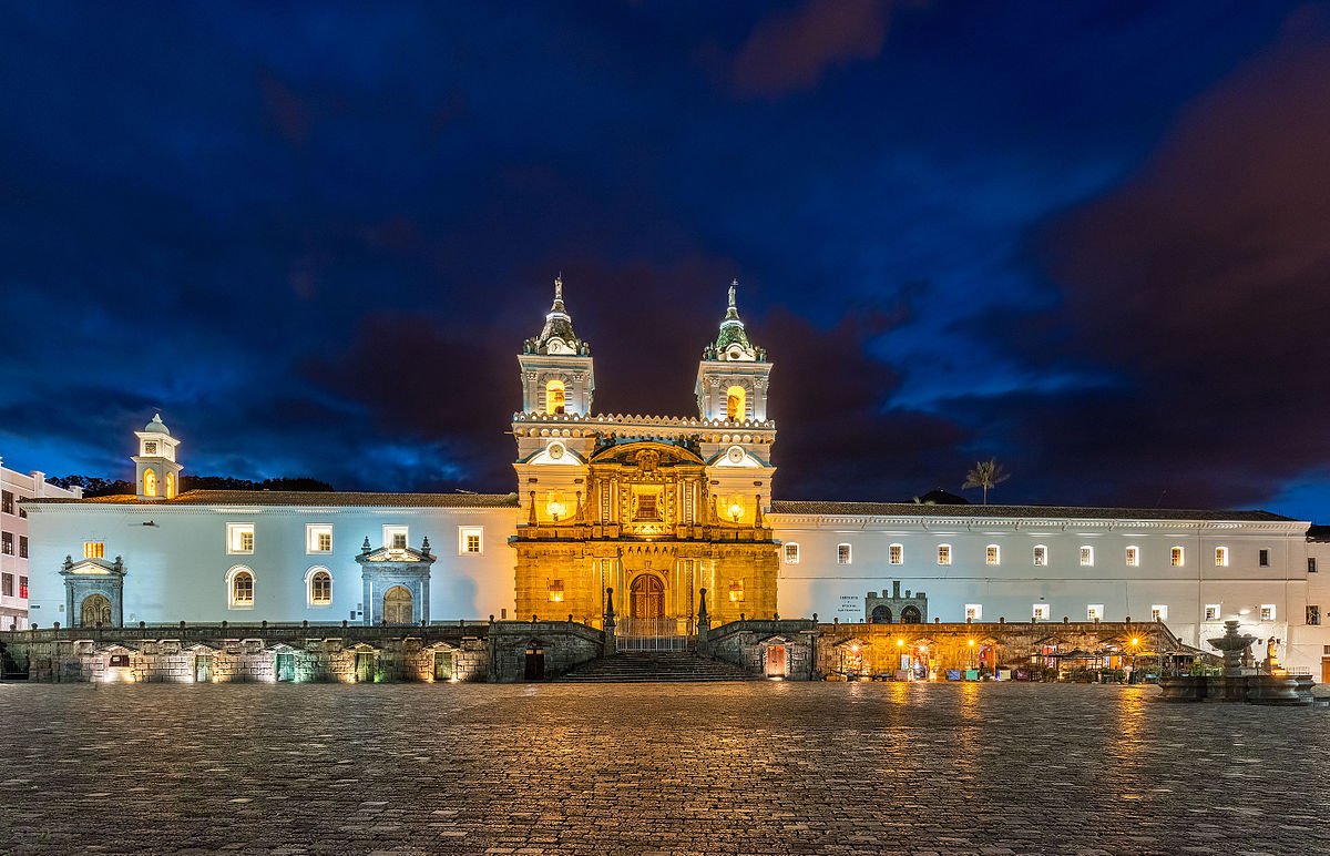 Vista do convento de So Francisco, em Quito