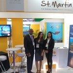 Fabian Carbonnier, oficial de Turismo de St. Martin, e Jennifer Piquet, do El Beach Hotel