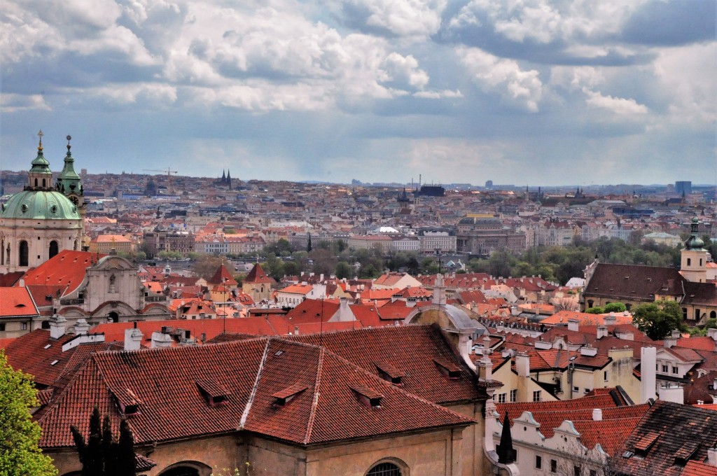 Vista da cidade de Praga a partir do observatrio da Praa do Castelo