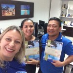 Manaus - Katia Canella (executiva de Vendas do Grupo Trend) com os agentes Renata Souza e Sandro Palheta (Agncia Alta Estao)