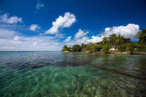 Moorea fica apenas a 17 km do Taiti.  um refgio para aqueles que buscam tranquilidade e paisagens paradisacas