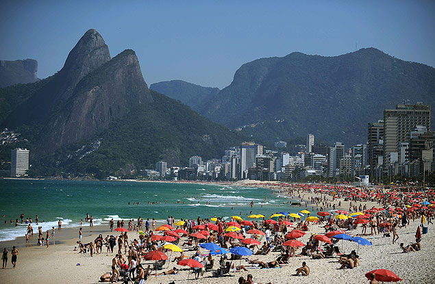 Praia de Ipanema, no Rio, cidade que  um dos principais destinos tursticos brasileiros