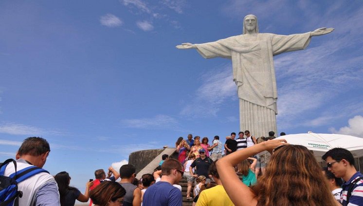 Vista do Cristo Redentor, um dos cartes-postais do Rio de Janeiro