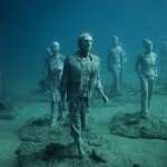 Detalhe da obra El Rubicn, formada por 35 figuras humanas, cujos moldes foram feitos com moradores da ilha de Lanzarote