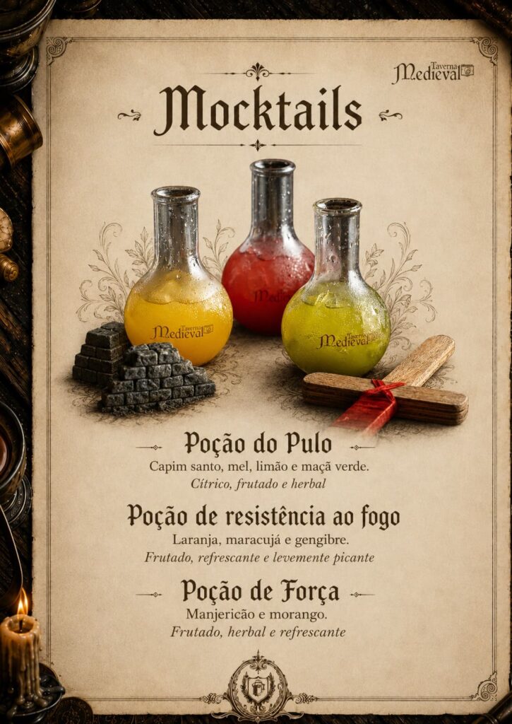 Nova Carta de Mocktails. Crédito: Divulgação