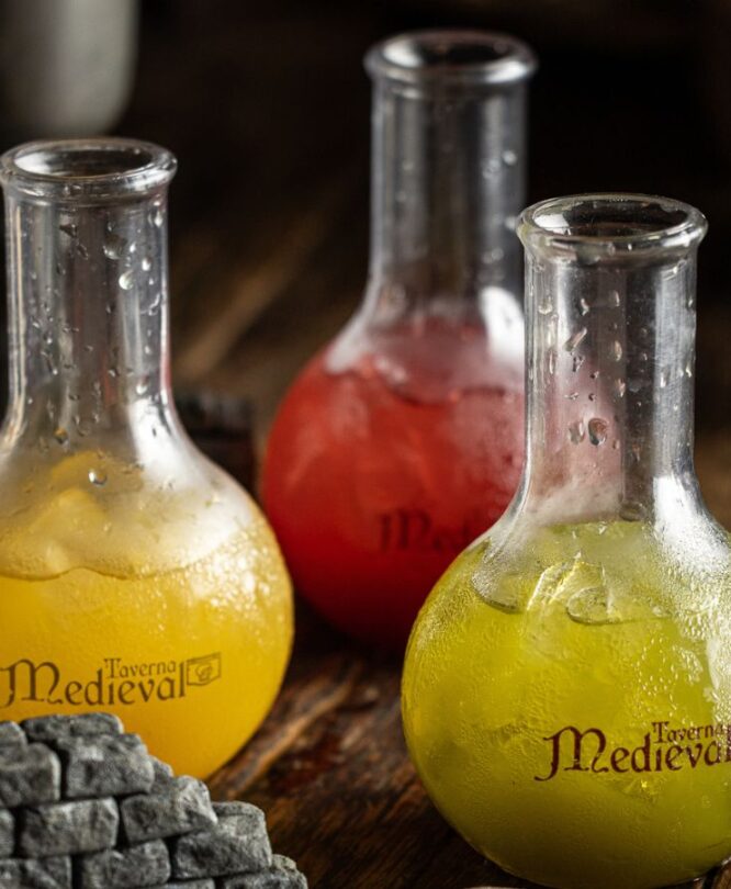 Mocktails da nova carta do Taverna Medieval. Crédito: Rafael Criscuolo