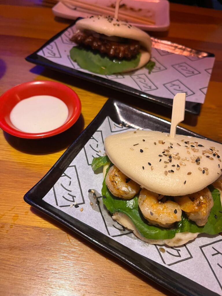 Bao de Polvo e Bao de Pernil. Crédito: Arquivo Pessoal